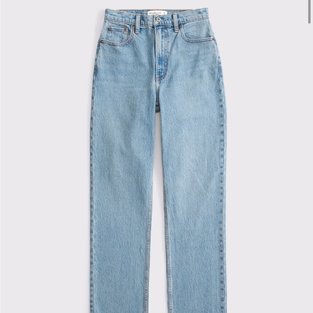 Abercrombie & Fitch Ultra high rise 90s straight jean - Medium Wash